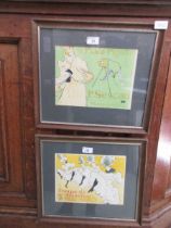 A pair of framed and glazed French advertising posters