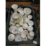 A tray containing large quantity of Wedgewood ceramicware, to include trinket boxes, ginger jars
