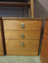 A Stag bedside chest of three drawers