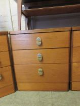 A Stag bedside chest of three drawers