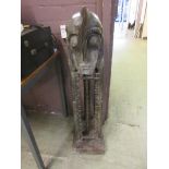 An African style carved wood CD/DVD rack, height approx. 1metre