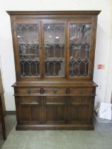 An Old Charm glazed dresser 134cm wide