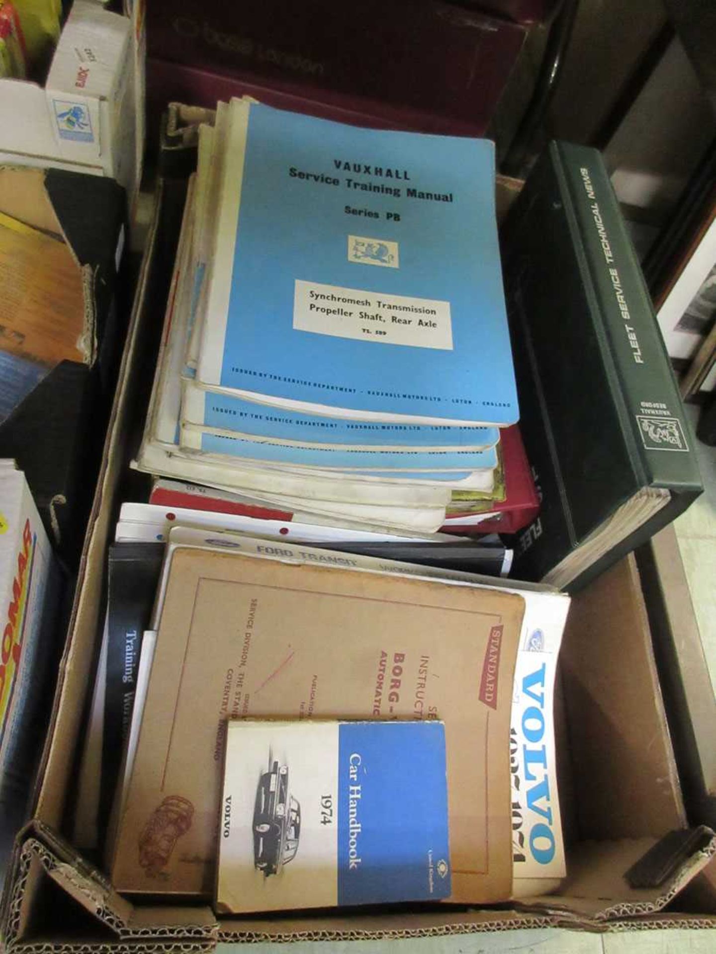 Four boxes of assorted car manuals to include Vauxhall training manuals - Image 4 of 4