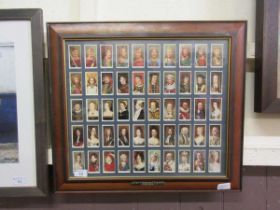 'The Kings and Queens Of England' issued by Player's cigarettes, mounted and framed