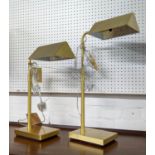 LAUREN RALPH LAUREN HOME DESK LAMPS, a pair, 61cm H, height adjustable. (2)