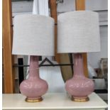 PORTA ROMANA SYBIL TABLE LAMPS, a pair, 79.5cm H each with a Porta Romana shade. (2)