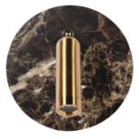 WALL LIGHTS, set of four, 16cm x 16cm, marble and gilt metal (4)