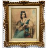 ATTRIBUTED TO JOHN PHILIP, 'Pope' Davis, portrait of A Young Woman, watercolour, 25cm x 21cm,