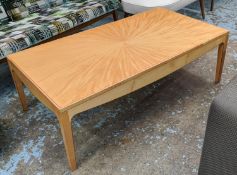 LINLEY COFFEE TABLE, 123cm x 65cm x 40cm, by David Linley.