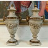 GARNITURE, a pair, faux ceramic, 46cm H approx. (2)