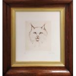 LEONOR FINI (1928-2018) Cat, etching, 15cm x 12cm, signed and numbered, framed.