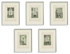 THOMAS WEGNER, 'Studies and Surface Patterns from the Plant and Animal Kingdom' lithographs 71cm x
