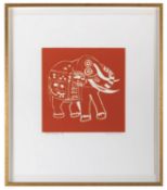 EDWARD BAWDEN CB E RA (1903-1989), 'Indian Elephant' linocut, signed, dated and titled by artist