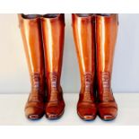 STICK STANDS, a pair, 49cm H x 20cm W x 30cm D, in the form of riding boots (2)