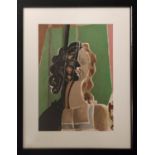 GEORGE BRAQUE 'Tete de Femme', lithograph in colours, 34cm x 26cm, published by Mourlot, framed.