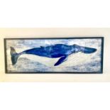 CONTEMPORARY SCHOOL, study of a whale, framed, 44cm x 120cm.