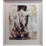 CONTEMPORARY SCHOOL, off set nude print, indistinctly signed in pencil, 139cm x 109cm.