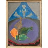 URIEL EEKHOFF (1923-2014) 'Happy family', oil on board, 61cm x 51cm, signed framed, Exhibition:
