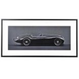 CONTEMPORARY SCHOOL PHOTOPRINT, E Type Jaguar, framed and glazed, 61cm h x 123cm W.