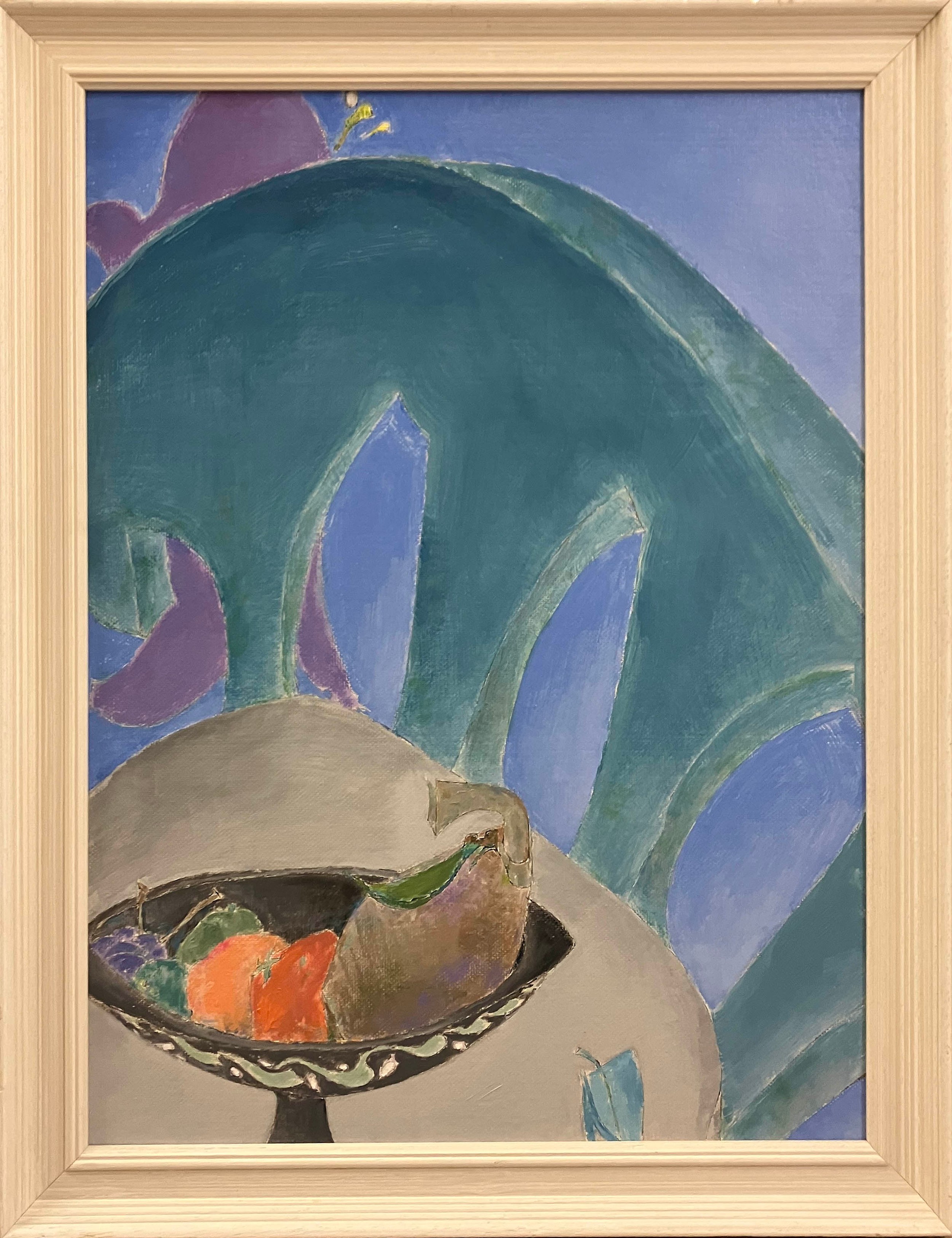 URIEL EEKHOFF (1923-2014) 'Still Life with fruits in a bowl', oil on board 70cm x 51cm, signed