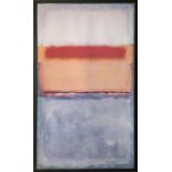 AFTER MARK ROTHKO, 'Abstract - 1952', offset lithograph, 115cm x 59cm, framed.
