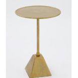 MARTINI TABLES; a pair, gilt finish, 60cm H x 40cm W.
