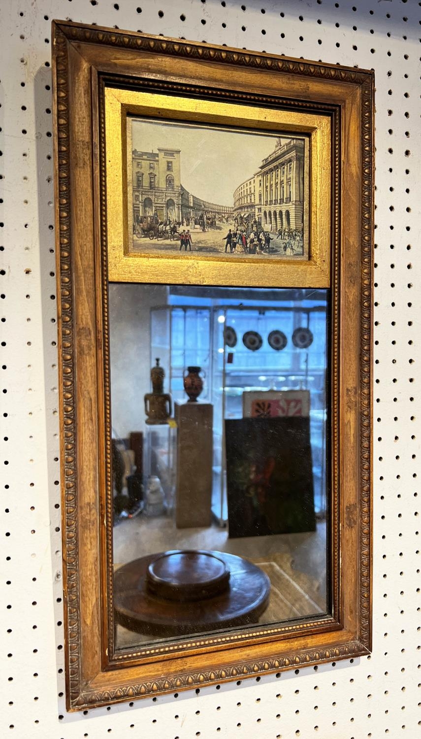 PIER MIRRORS, a set of four, inset with 19th century style prints of London, each 53cm x 28cm. (4) - Image 2 of 5