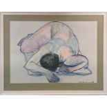 MARTIN PIPER, 'Nude Study', pastel, 58cm x 81cm, signed and framed.