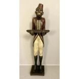 MONKEY BUTLER, 100cm H x 28cm W x 22cm D, holding trinket tray.