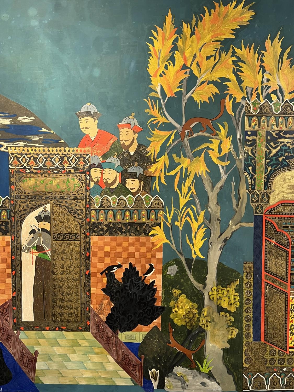 AFTER THE SHAHNAMEH OF SHAH ABBAS I, 20th century, 'The Coronation of Kay Louhrasp by Kay Khosrow - Image 2 of 4