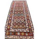 ANTIQUE KAZAK RUG, 260cm x 100cm.