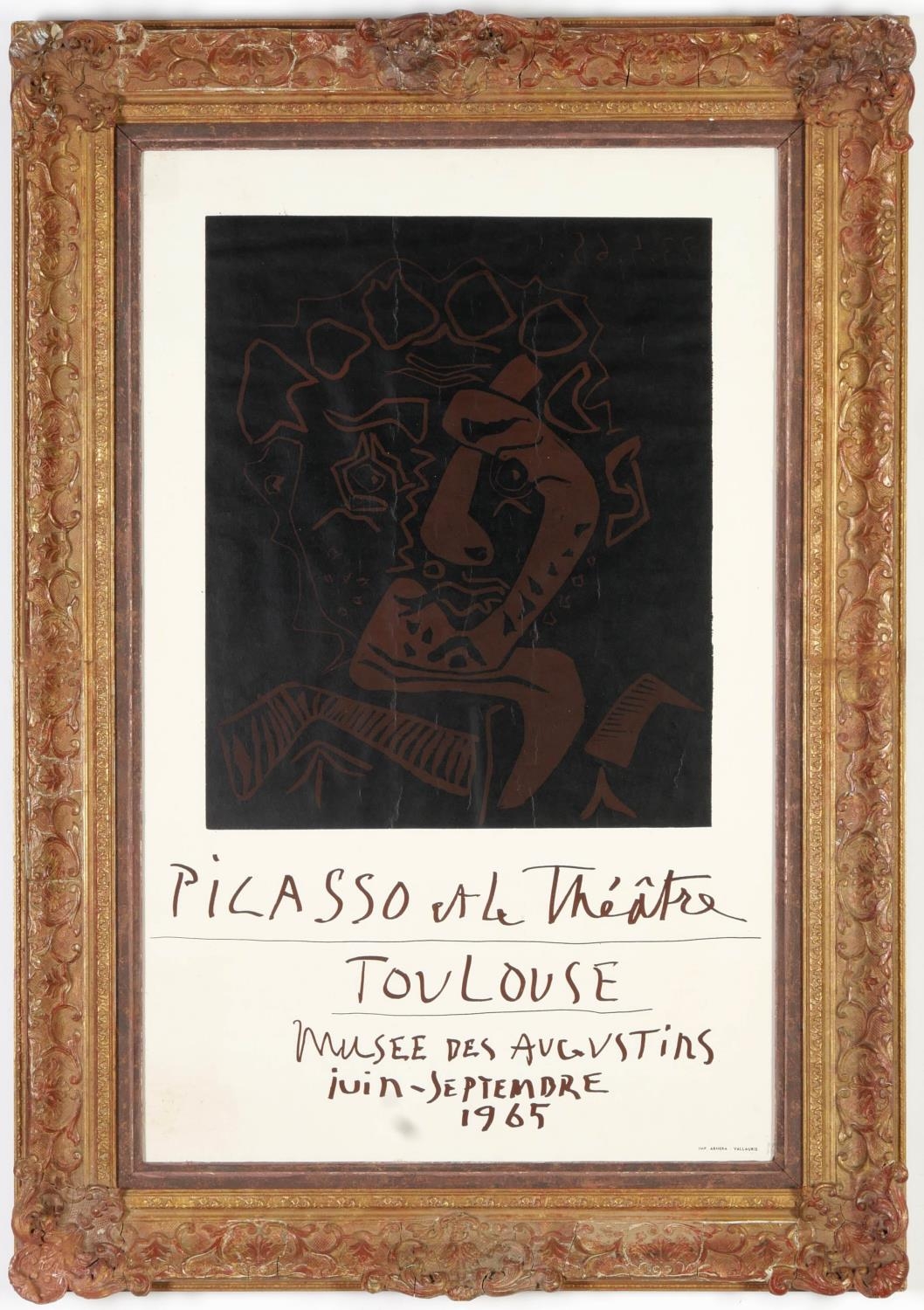 PABLO PICASSO, Picasso et le Theatre Toulouse, 1965, Rare poster, 1965 edition: 1000, printed by