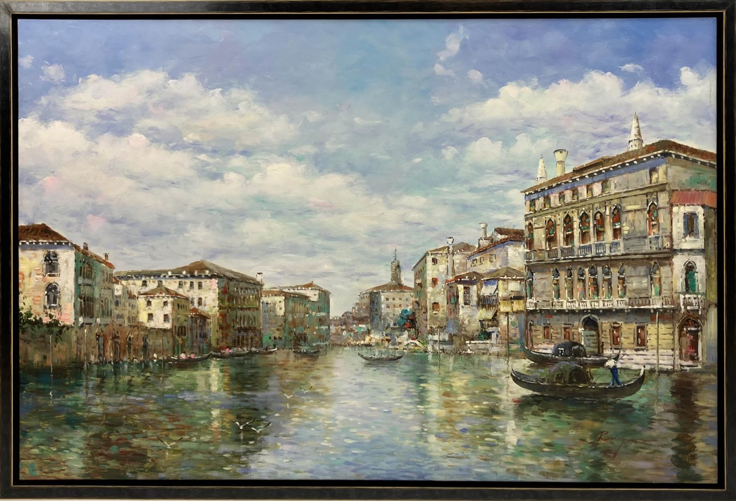 REMINGTON, 'Canal Grande, Venice' oil on canvas, 61cm x 91cm, signed, framed.