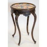 SPECIMEN MARBLE TABLE, 77cm H x 50cm D, 19th century French with circular top.