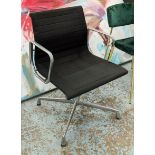 AFTER CHARLES AND RAY EAMES ALUMINIUM GROUP STYLE CHAIR BY ICF, 85cm H.
