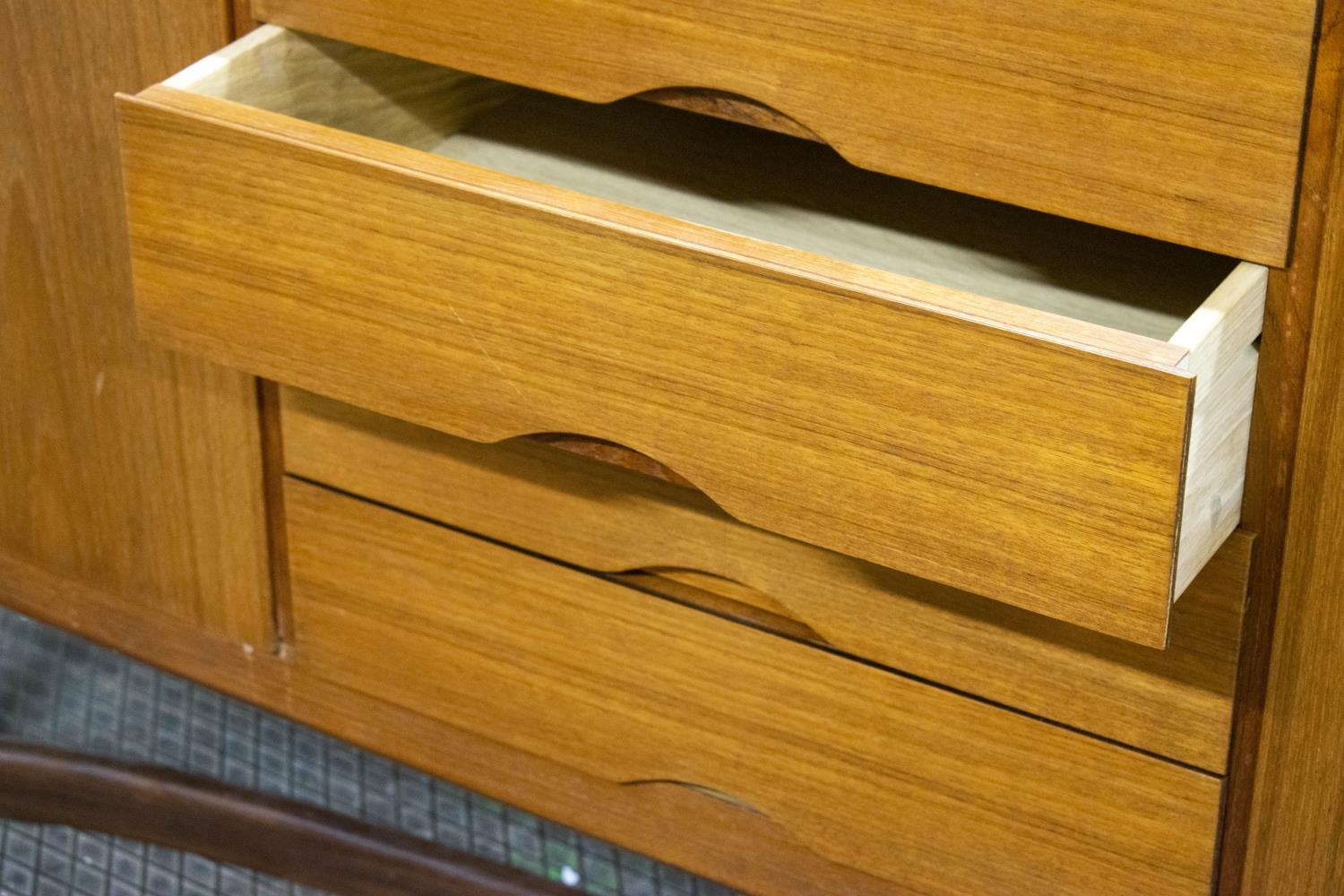 JOHANNES ANDERSON SIDEBOARD, circa 1960, 240cm x 49.5cm x 85cm, Danish teak, with four drawers - Image 2 of 6