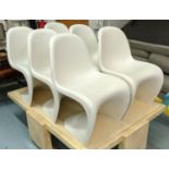 VITRA PANTON CHAIRS, a set of six, by Verner Panton, 82cm H. (6)