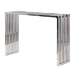 CONSOLE TABLE, 85cm high, 120cm long, 35cm deep, contemporary, 1970's Italian style design, chrome