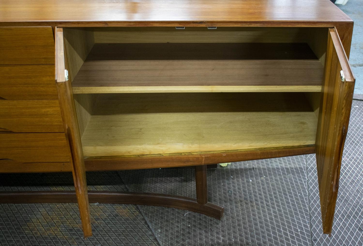 JOHANNES ANDERSON SIDEBOARD, circa 1960, 240cm x 49.5cm x 85cm, Danish teak, with four drawers - Image 4 of 6