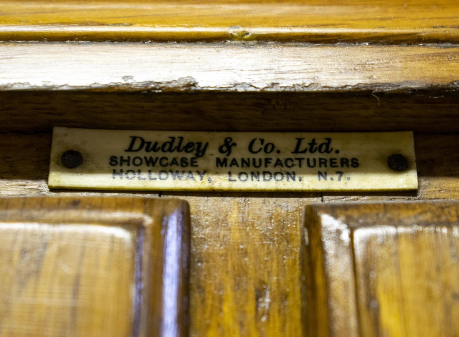 DUDLEY & CO. LTD HABERDASHERY CABINET, 199cm H x 92cm x 53cm, first half 20th century oak with - Image 2 of 5