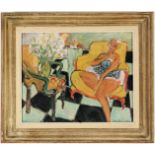 HENRI MATISSE, Seated woman, off set lithograph, vintage French frame.
