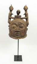 GELEDE MASK, Yoruba people, Nigeria, 42cm H.