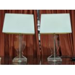 ANDREW MARTIN FARADAY TABLE LAMPS, a pair, with shades, 73cm H. (2)