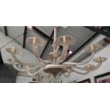 DONGHIA LUNA MURANO GLASS CHANDELIER, in gold dust finish, ten branch, 105cm D x 150cm approx.