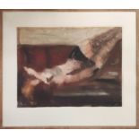 KAREL SOUCEK (born 1915-1982 Czechoslovakia) 'Nude Study', watercolour, 45cm x 65cm, framed.