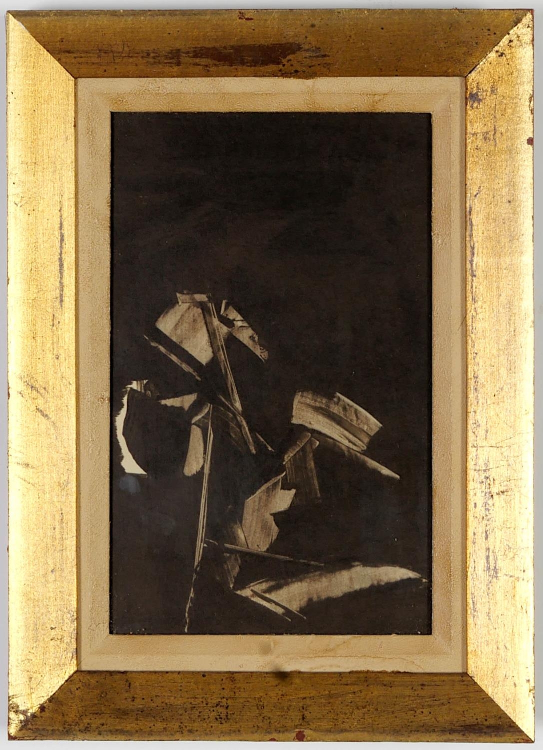 AFTER PIERRE SOULAGES, four offset lithographs, abstract study in walnut wash, vintage frames, - Image 5 of 5