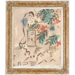 MARC CHAGALL, Vence-Cite des arts et Fleurs, signed in the plate, rare lithographic poster, 1954