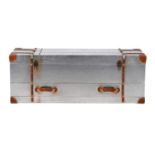 AVIATOR STYLE TRUNK, 45cm high, 120cm wide, 40cm deep, fitted with a single drawer below.