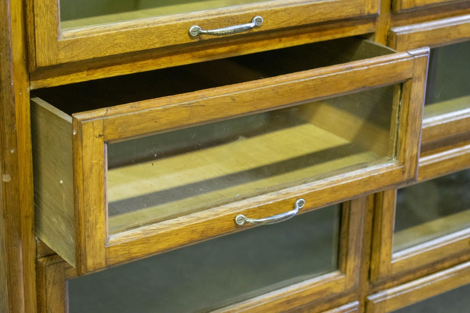 DUDLEY & CO. LTD HABERDASHERY CABINET, 199cm H x 92cm x 53cm, first half 20th century oak with - Image 3 of 5