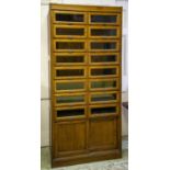 DUDLEY & CO. LTD HABERDASHERY CABINET, 199cm H x 92cm x 53cm, first half 20th century oak with